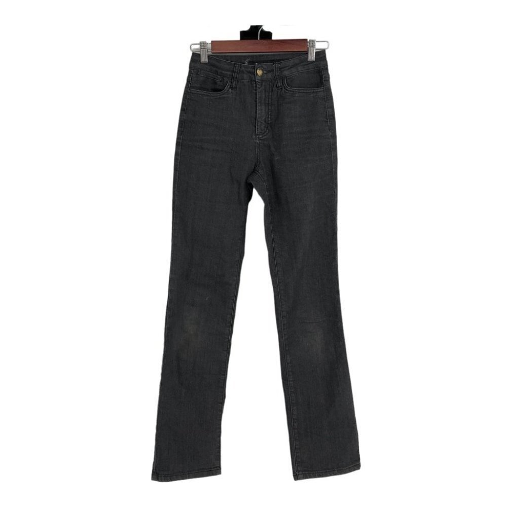 Santana Black Straight Leg High  Rise Jeans size 6x32 - Picture 2 of 16